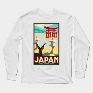 Japan Vintage Travel Poster 1935 Long Sleeve T-Shirt